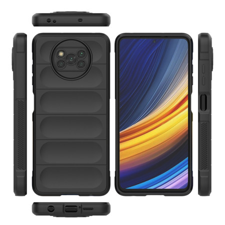 Husa pentru Xiaomi Poco X3 / Poco X3 NFC / Poco X3 Pro, Antisoc, Margini Striatii, Magic Shield, Black