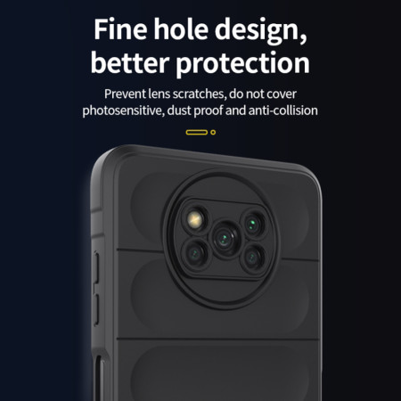 Husa pentru Xiaomi Poco X3 / Poco X3 NFC / Poco X3 Pro, Antisoc, Margini Striatii, Magic Shield, Black