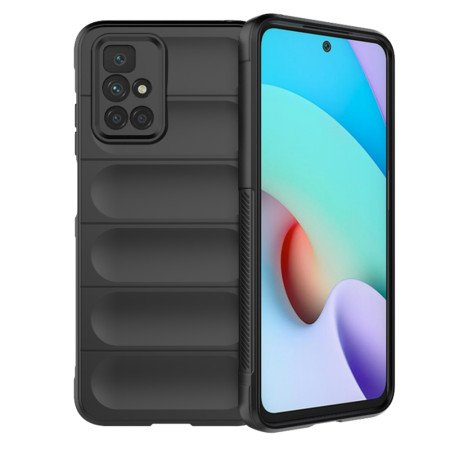 Husa pentru Xiaomi Redmi 10 / Redmi 10 2022, Antisoc, Margini cu Striatii, Design Minimalist, Black