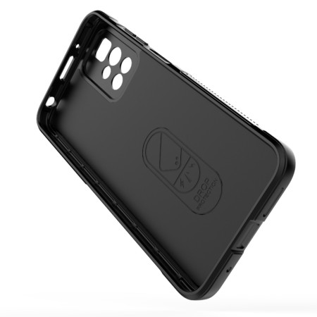 Husa pentru Xiaomi Redmi 10 / Redmi 10 2022, Antisoc, Margini cu Striatii, Design Minimalist, Black