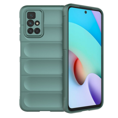 Husa pentru Xiaomi Redmi 10 / Redmi 10 2022, Antisoc, Margini cu Striatii, Design Minimalist, Green