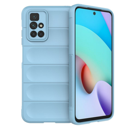 Husa pentru Xiaomi Redmi 10 / Redmi 10 2022, Antisoc, Margini cu Striatii, Design Minimalist, Bleu
