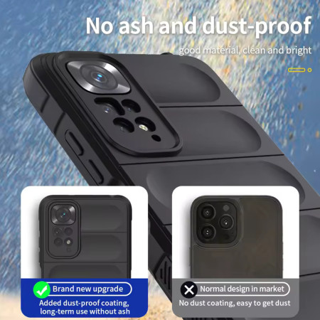 Husa pentru Xiaomi Redmi Note 11 / Note 11S, Antisoc, Margini cu Striatii, Design Minimalist, Black