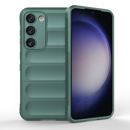 Husa pentru Samsung Galaxy S23, Antisoc, Margini cu Striatii, Design Minimalist, Green