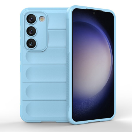 Husa pentru Samsung Galaxy S23 Plus, Antisoc, Margini cu Striatii, Design Minimalist, Bleu