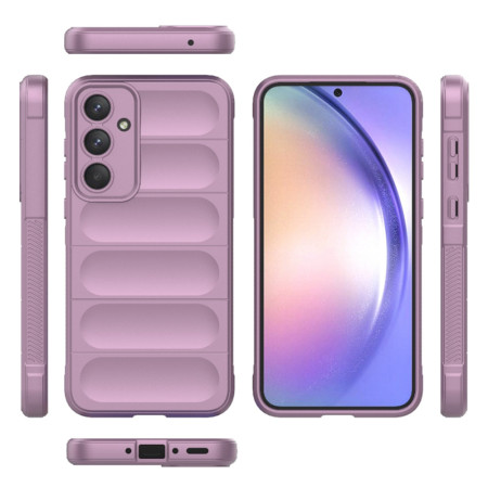 Husa pentru Samsung Galaxy A54, Antisoc, Margini cu Striatii, Design Minimalist, Purple