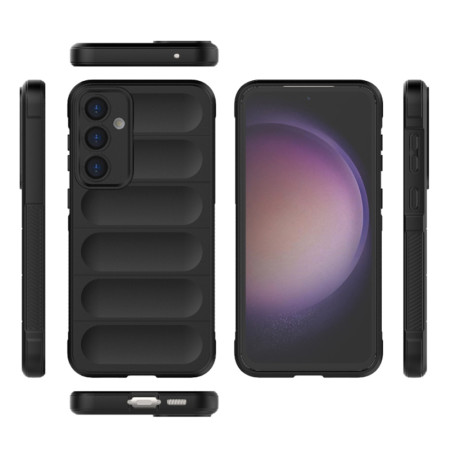 Husa pentru Samsung Galaxy S23 FE, Antisoc, Margini cu Striatii, Design Minimalist, Black