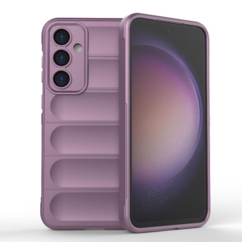 Husa pentru Samsung Galaxy S23 FE, Antisoc, Margini cu Striatii, Design Minimalist, Purple