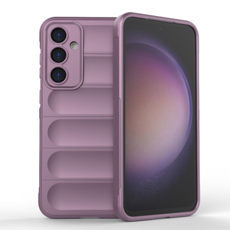 Husa pentru Samsung Galaxy S23 FE, Antisoc, Margini cu Striatii, Design Minimalist, Purple