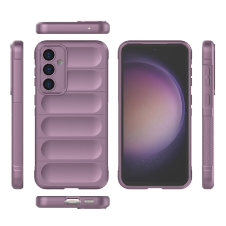 Husa pentru Samsung Galaxy S23 FE, Antisoc, Margini cu Striatii, Design Minimalist, Purple