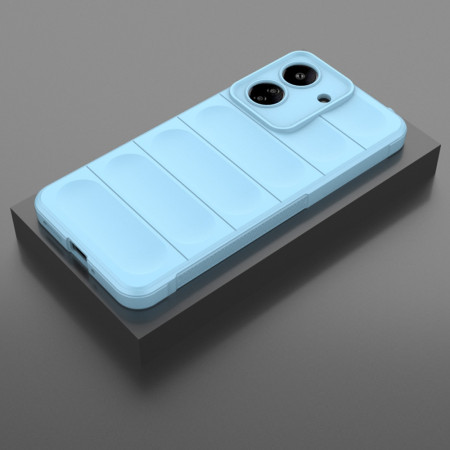Husa pentru Xiaomi Redmi 13C 4G / Poco C65, Antisoc, Margini Striatii, Magic Shield, Bleu