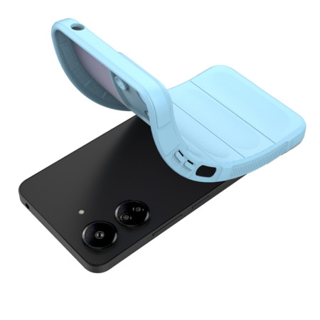 Husa pentru Xiaomi Redmi 13C 4G / Poco C65, Antisoc, Margini Striatii, Magic Shield, Bleu