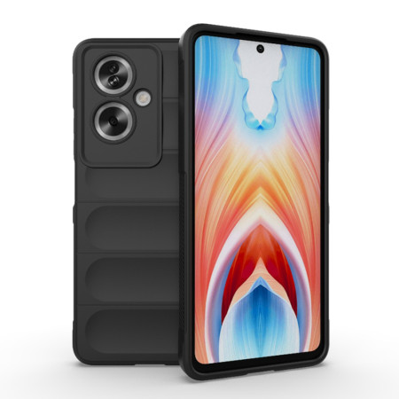 Husa pentru Oppo A79 5G / OnePlus Nord N30 SE, Antisoc, Margini cu Striatii, Design Minimalist, Black