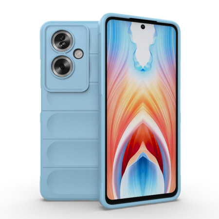 Husa pentru Oppo A79 5G / OnePlus Nord N30 SE, Antisoc, Margini cu Striatii, Design Minimalist, Bleu