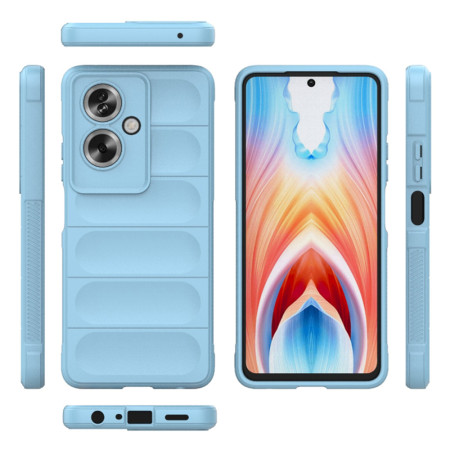 Husa pentru Oppo A79 5G / OnePlus Nord N30 SE, Antisoc, Margini cu Striatii, Design Minimalist, Bleu