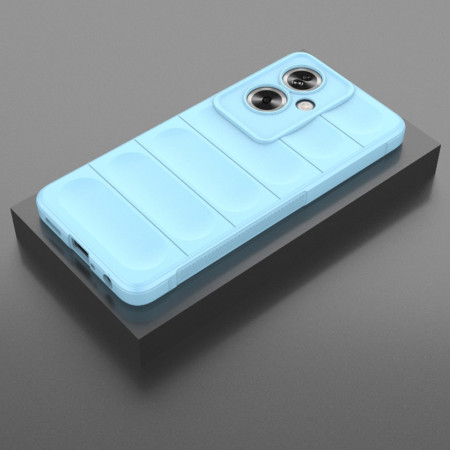 Husa pentru Oppo A79 5G / OnePlus Nord N30 SE, Antisoc, Margini cu Striatii, Design Minimalist, Bleu