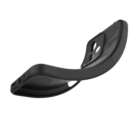 Husa pentru Xiaomi Redmi 13C 5G / Poco M6, Antisoc, Margini cu Striatii, Design Minimalist, Black