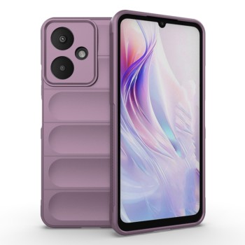 Husa pentru Xiaomi Redmi 13C 5G / Poco M6, Antisoc, Margini cu Striatii, Design Minimalist, Purple