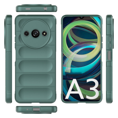 Husa pentru Xiaomi Redmi A3, Antisoc, Margini cu Striatii, Design Minimalist, Green