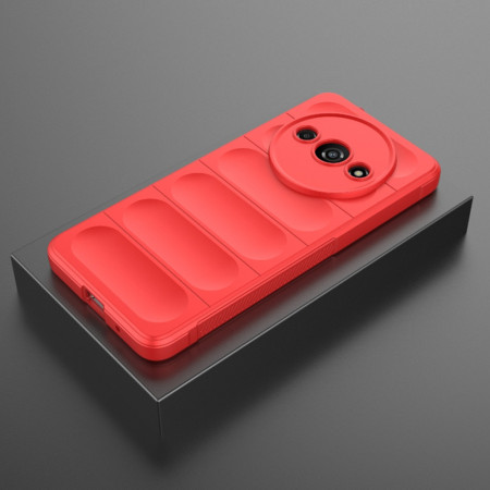 Husa pentru Xiaomi Redmi A3, Antisoc, Margini cu Striatii, Design Minimalist, Red