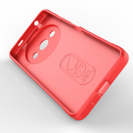 Husa pentru Xiaomi Redmi A3, Antisoc, Margini cu Striatii, Design Minimalist, Red