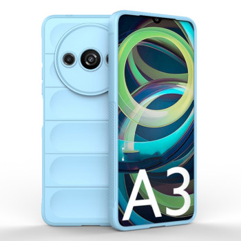 Husa pentru Xiaomi Redmi A3, Antisoc, Margini cu Striatii, Design Minimalist, Bleu