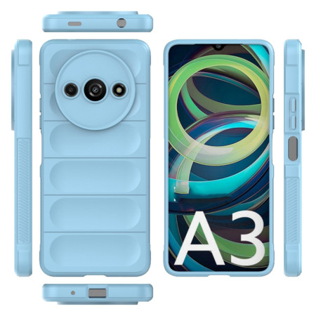Husa pentru Xiaomi Redmi A3, Antisoc, Margini cu Striatii, Design Minimalist, Bleu
