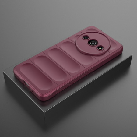 Husa pentru Xiaomi Redmi A3, Antisoc, Margini cu Striatii, Design Minimalist, Bordeaux