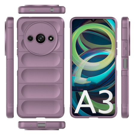 Husa pentru Xiaomi Redmi A3, Antisoc, Margini cu Striatii, Design Minimalist, Purple