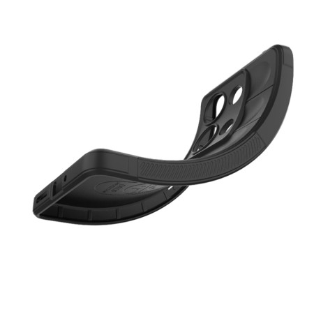 Husa pentru Xiaomi Redmi Note 13 Pro 4G / Poco M6 Pro 4G, Antisoc, Margini cu Striatii, Design Minimalist, Black