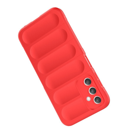 Husa pentru Samsung Galaxy A25 5G, Antisoc, Margini cu Striatii, Design Minimalist, Red