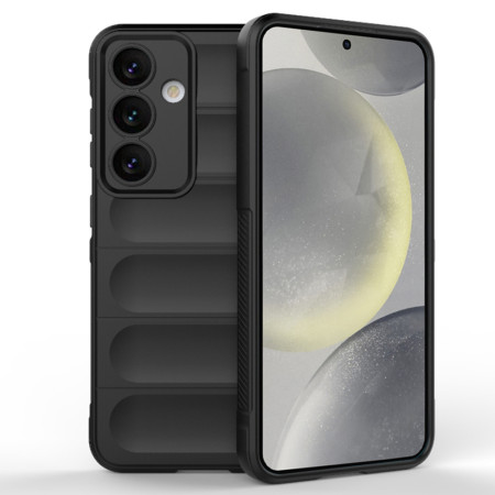 Husa pentru Samsung Galaxy S24, Antisoc, Margini cu Striatii, Design Minimalist, Black