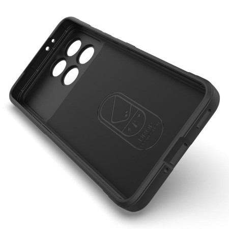 Husa pentru Xiaomi Poco X6 Pro, Antisoc, Margini cu Striatii, Design Minimalist, Black