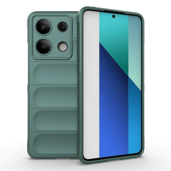 Husa pentru Xiaomi Redmi Note 13 4G, Antisoc, Margini cu Striatii, Design Minimalist, Green