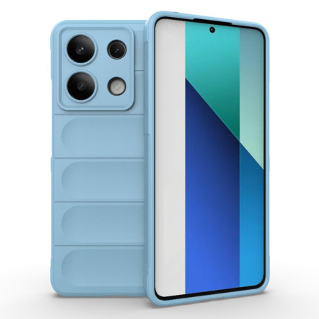 Husa pentru Xiaomi Redmi Note 13 4G, Antisoc, Margini cu Striatii, Design Minimalist, Bleu