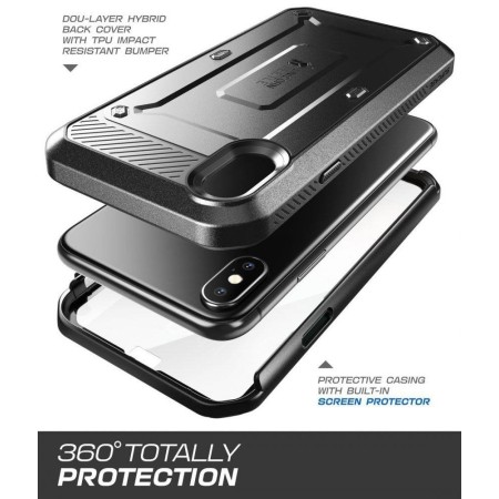 Husa pentru iPhone X / XS - Supcase Unicorn Beetle Pro - Black