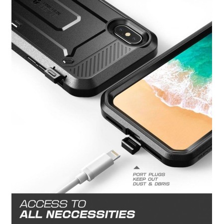 Husa pentru iPhone X / XS - Supcase Unicorn Beetle Pro - Black
