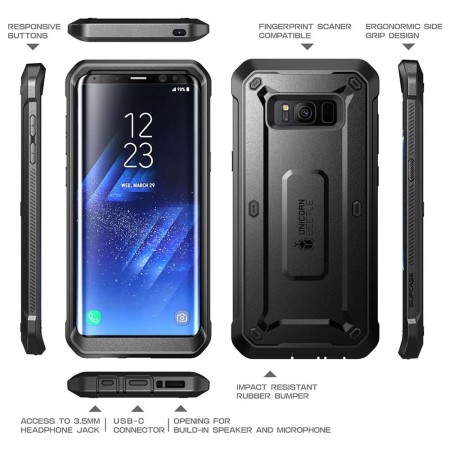 Husa pentru Samsung Galaxy S8 Plus - Supcase Unicorn Beetle Pro - Black