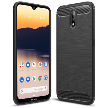 Husa pentru Nokia 2.3 - Techsuit Carbon Silicone - Negru