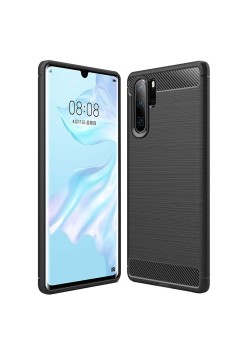 Husa pentru Huawei P30 Pro / P30 Pro New Edition - Techsuit Carbon Silicone - Black