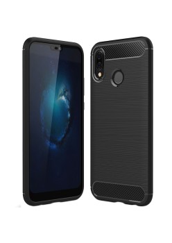 Husa pentru Huawei P20 Lite - Techsuit Carbon Silicone - Black