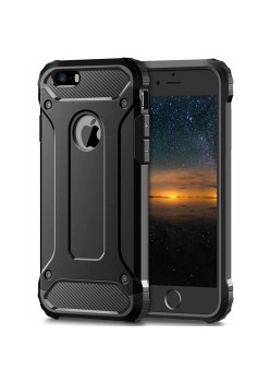 Husa pentru iPhone SE, 5, 5S - Techsuit Hybrid Armor - Black