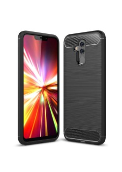 Husa pentru Huawei Mate 20 Lite - Techsuit Carbon Silicone - Black