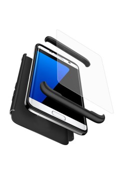 Husa pentru Samsung Galaxy S7 Edge + Folie - GKK 360 - Black