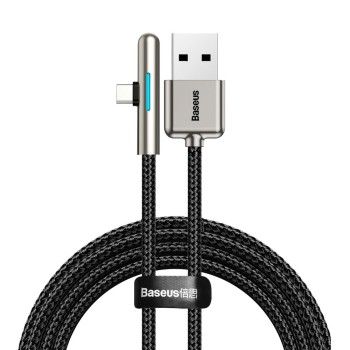Cablu de Date USB la Type-C 40W, 2m - Baseus Iridescent Lamp Gaming (CAT7C-C01) - Black