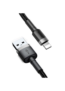 Baseus - Cafule Cable USB For Lightning 2.4A 1M - Gray Black