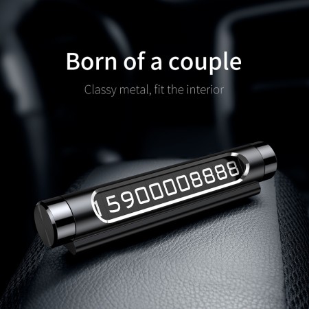 Baseus - Temporary Parking Number Card - Silver