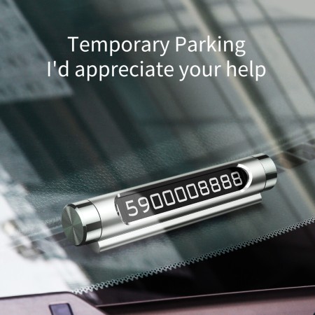 Baseus - Temporary Parking Number Card - Silver