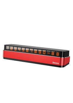 Baseus - Moonlight Box Series Temporary Parking Number Plate - Red