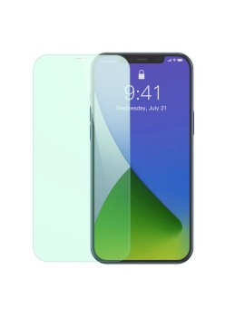 Baseus - Tempered Glass Green Light Full Cover (0.3mm) (2 pack) - Iphone 12 / 12 Pro - Transparent